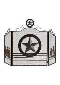 New 🌟 Zingz & Thingz LONE STAR FIREPLCE SCREEN ⌛