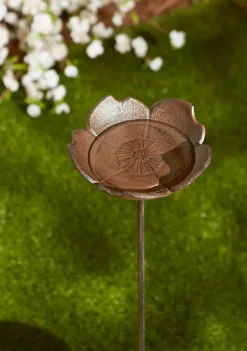 Buy 🛒 Zingz & Thingz Verdigris Leaf Birdbath 14.75x12.25x27.5" 😉 -Cheap Joyland Shop Belk 609