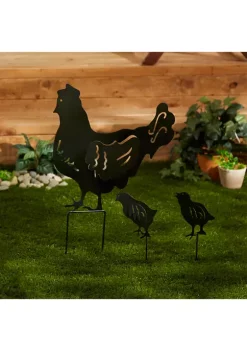 Budget 😉 Zingz & Thingz Chicken Family Garden Stake 🧨 -Cheap Joyland Shop Belk 651