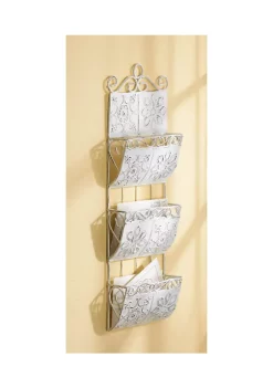 Cheap 🛒 Zingz & Thingz Classic White Letter Organizer 7.75x2.5x23.5" 🤩 -Cheap Joyland Shop Belk 763