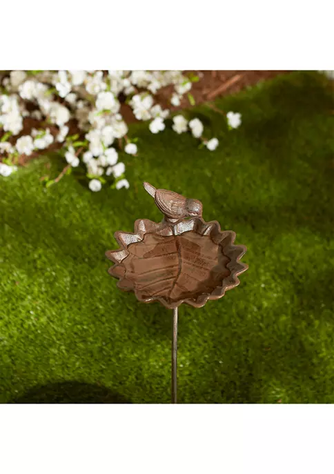 Coupon ✨ Zingz & Thingz Elm Leaf With Bird Birdbath ⭐ 2 Coupon ✨ Zingz & Thingz Elm Leaf With Bird Birdbath ⭐ - Image 2