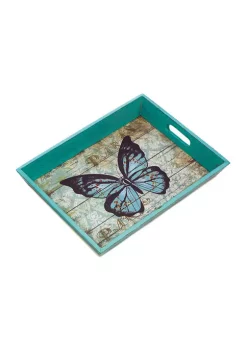 Promo ⭐ Zingz & Thingz BUTTERFLY SERVING TRAY 🛒 -Cheap Joyland Shop Belk 829