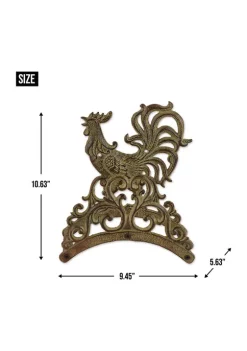 Flash Sale ⌛ Zingz & Thingz Rooster Cast Iron Hose Organizer 🎉 -Cheap Joyland Shop Belk 851